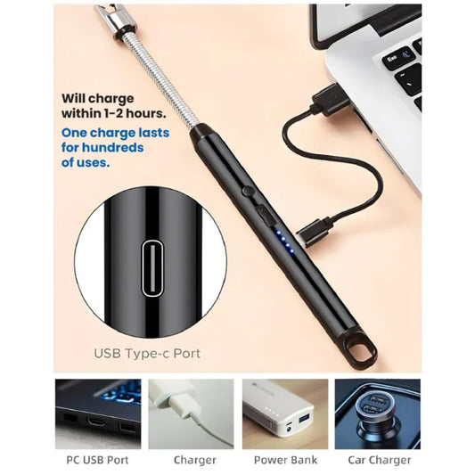 Rechargeable Electric USB Lighter Stove Lighter Long Neck Led Best Quality