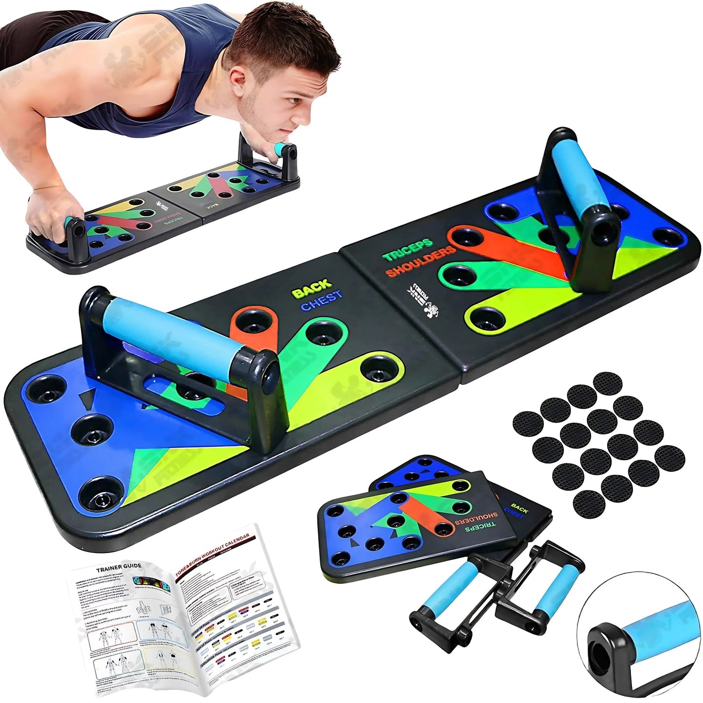 12 In 1 Pushups Board - Multi-Functional Body Workout Board - High-Quality Exercise Tool for Pushup and Pullups