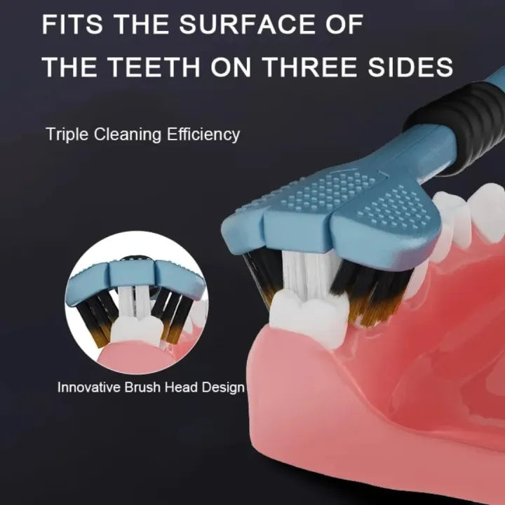 3-Sided Deep Clean Toothbrush  - Smart Way to Brush