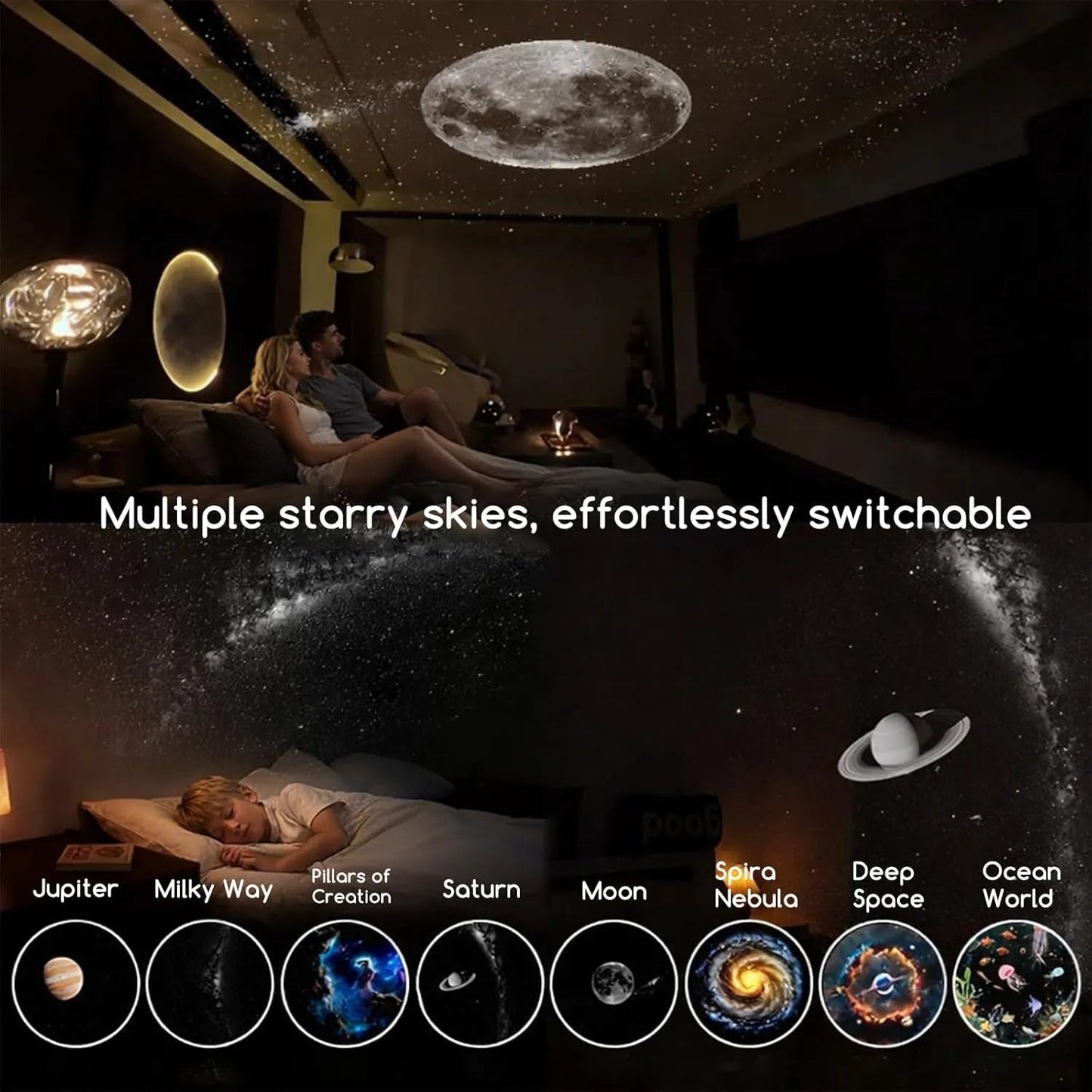 10 lens - Galaxy Projector Night Lemp with Premium Quality