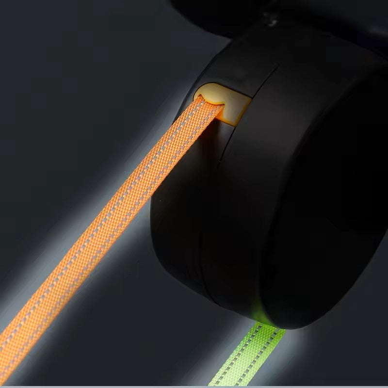 Retractable Double Dog Leash with LED Light – No Tangle Dual Dog Walking Leash