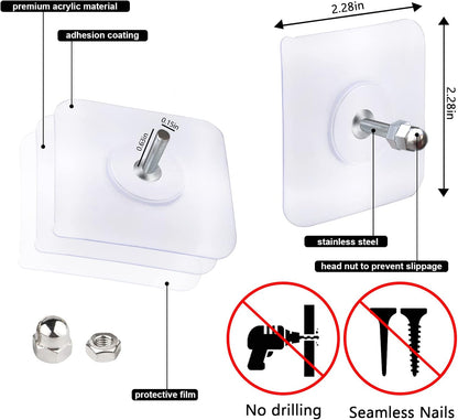 10PCS Adhesive Wall Screws