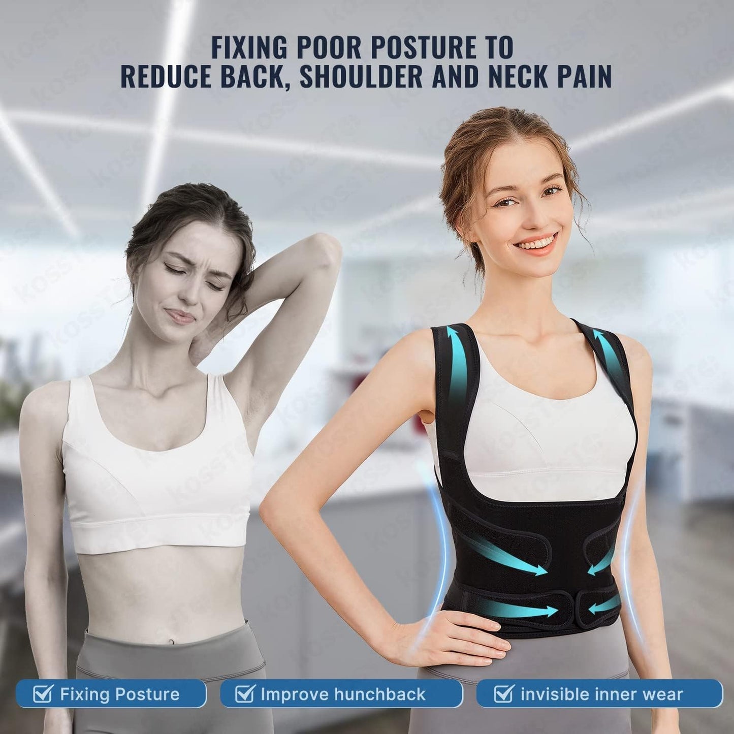Adjustable Back Shoulder Posture Corrector - (IMPORTED)