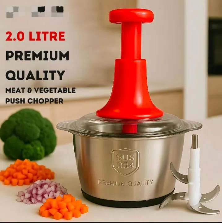 Ghar ki Zaroorat – 2L Steel Push Chopper for Daily Cooking