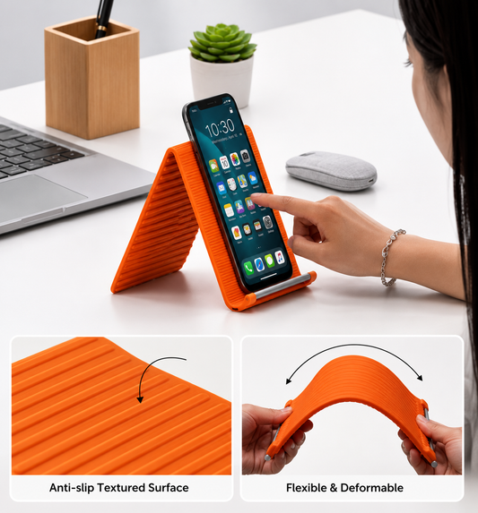 SEAMETAL Universal Silicone Phone Holder Portable Foldable Smartphone Bracket Tablet Stand for All Phone Tablet Laptop Devices