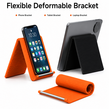 SEAMETAL Universal Silicone Phone Holder Portable Foldable Smartphone Bracket Tablet Stand for All Phone Tablet Laptop Devices