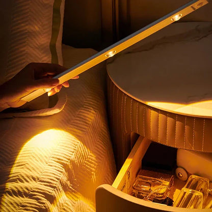 Ultra-Slim LED Motion Sensor Cabinet Light, Rechargeable, USB powered, no wiring required