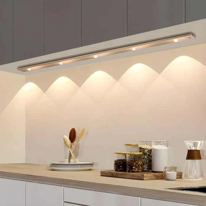 Ultra-Slim LED Motion Sensor Cabinet Light, Rechargeable, USB powered, no wiring required