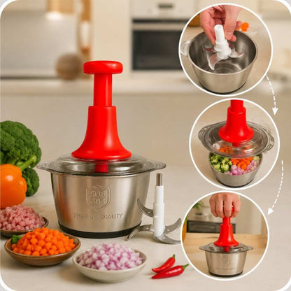Ghar ki Zaroorat – 2L Steel Push Chopper for Daily Cooking